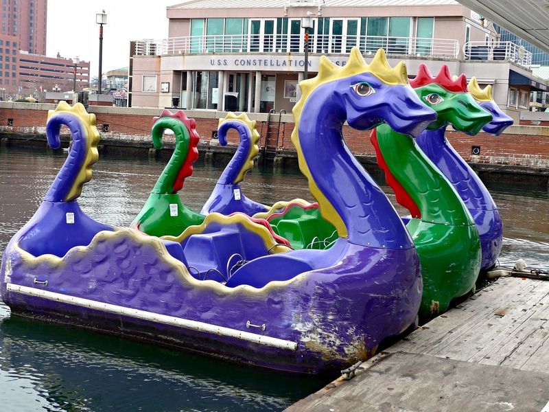 Paddle boats in the Inner Harbor
