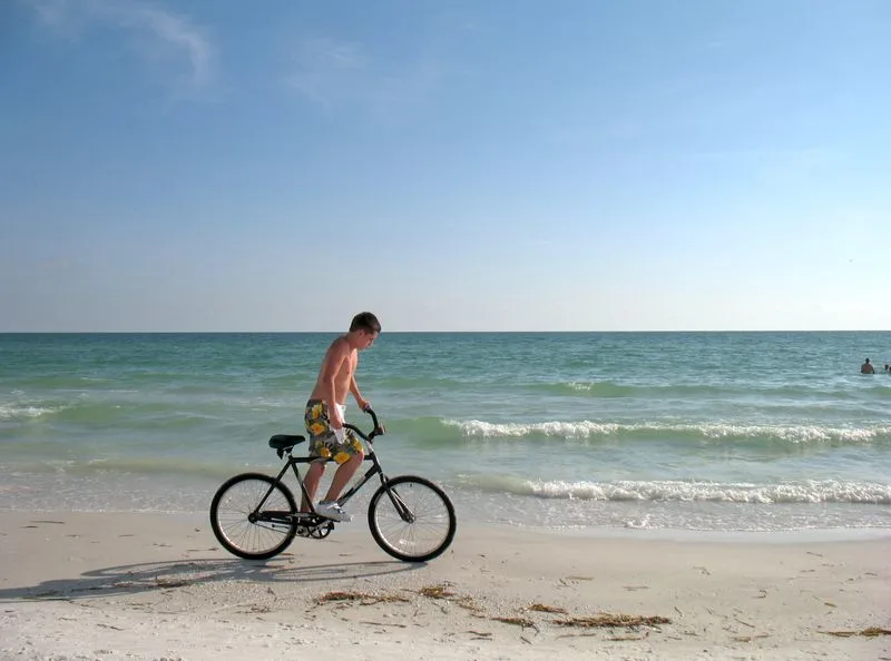 Bike rides along Midnight Pass Road
