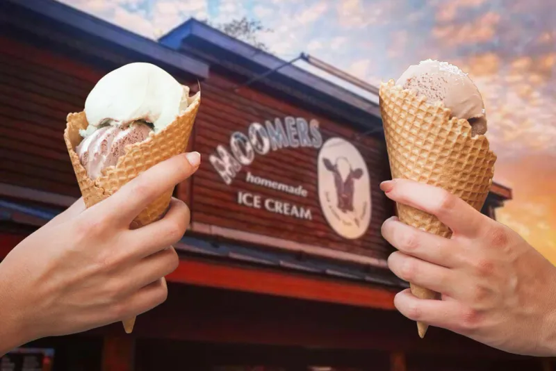 Downtown Boutiques and Ice Cream Stops