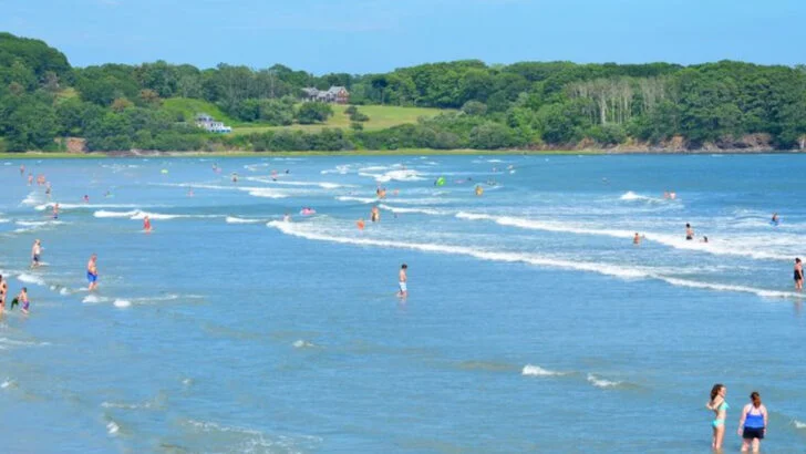 Higgins Lake in Michigan is known for its clear water and shallow shores that make it ideal for families with young kids