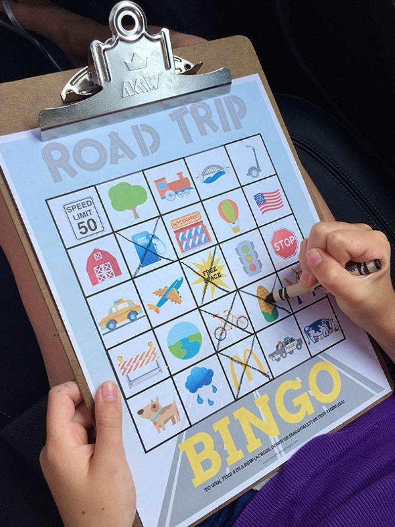 Make a Travel Bingo or Scavenger Hunt Game