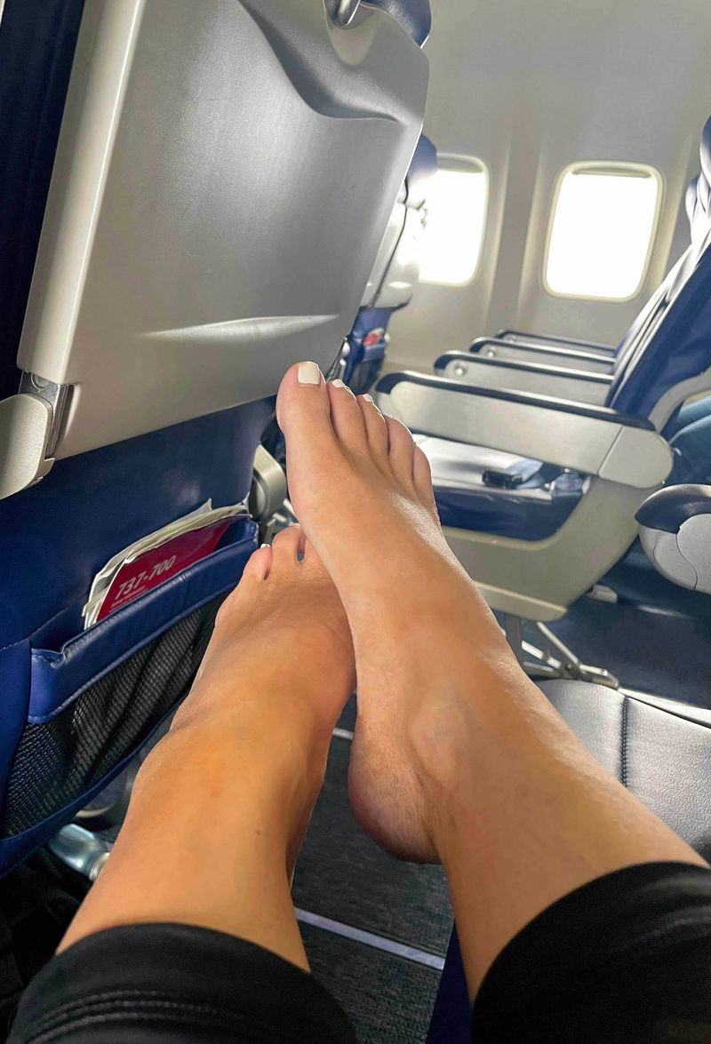 Taking off shoes and socks