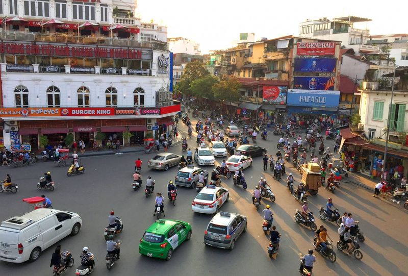 Street Crossing in Hanoi