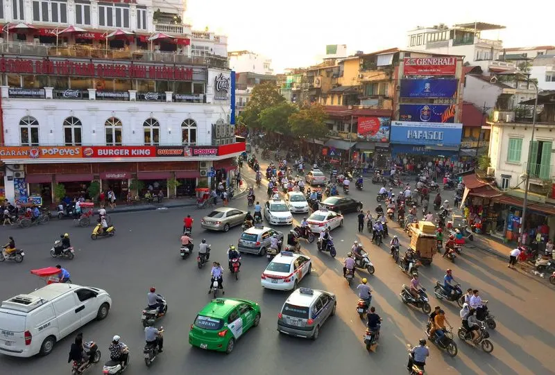 Street Crossing in Hanoi