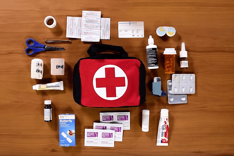 Keep a small first-aid kit handy