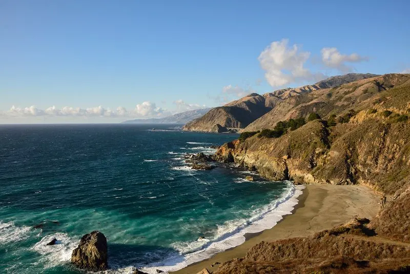 Driving along the Pacific Coast Highway