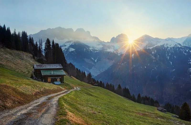 Hiking in the Swiss Alps