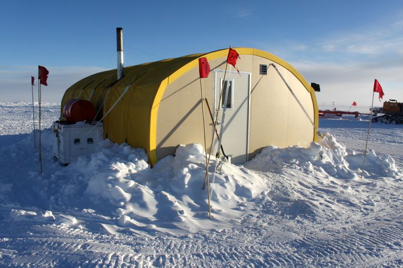 Camping on the ice