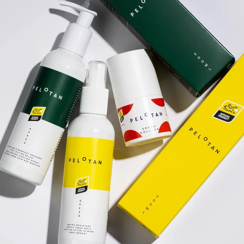 Large bottles of sunscreen