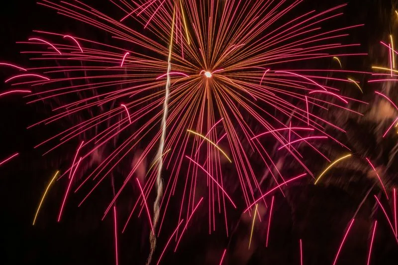 Watching fireworks on the Fourth of July