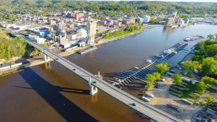 The most scenic road in the Midwest follows river bluffs and farmland