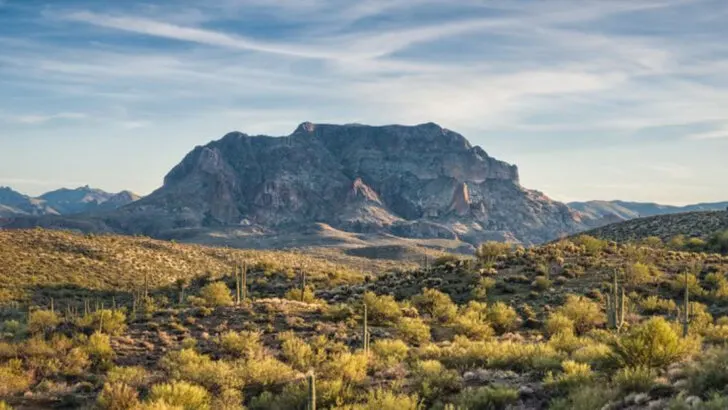 Tortilla Flat is the roadside stop in Arizona’s Superstition Mountains where the Old West still lingers