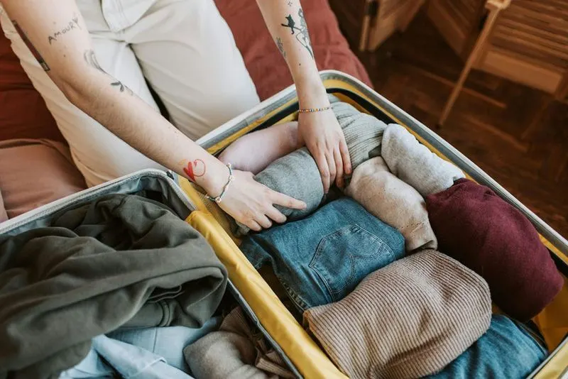 Roll clothes instead of folding