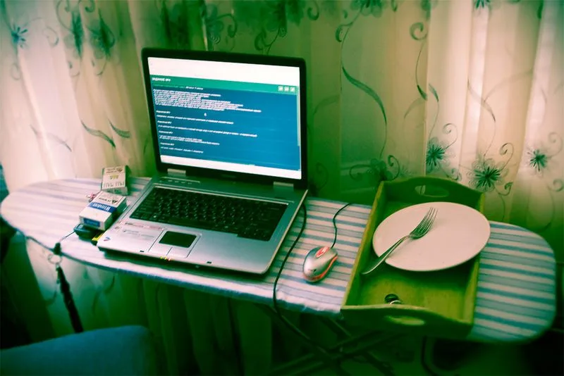 Turn the Ironing Board into a Desk