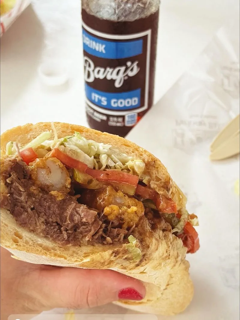 Roast-beef “debris” po’boy — Parkway Bakery & Tavern (New Orleans)