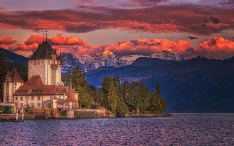 Sunset Views from Oberhofen Castle