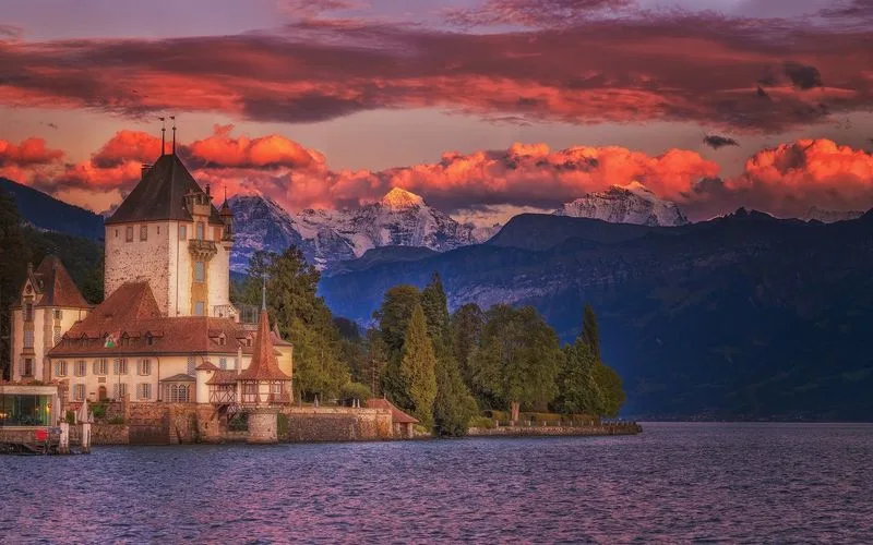 Sunset Views from Oberhofen Castle