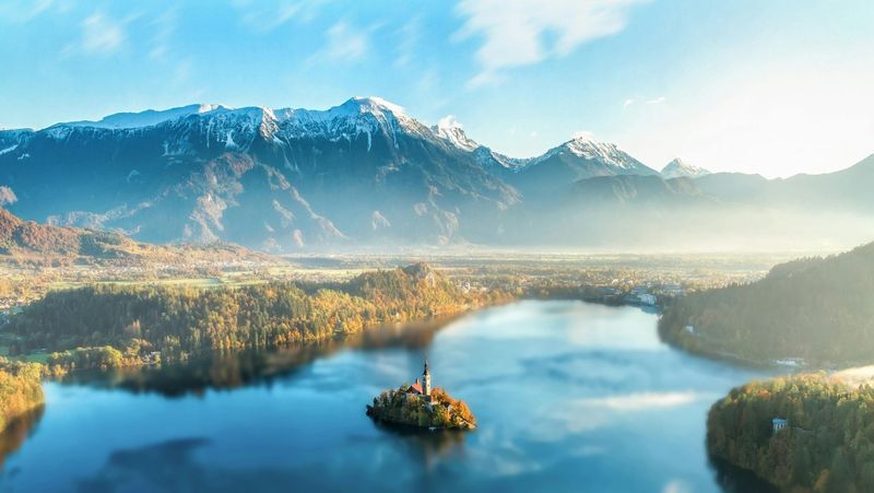Lake Bled, Slovenia – Reflections of Fall in the Julian Alps