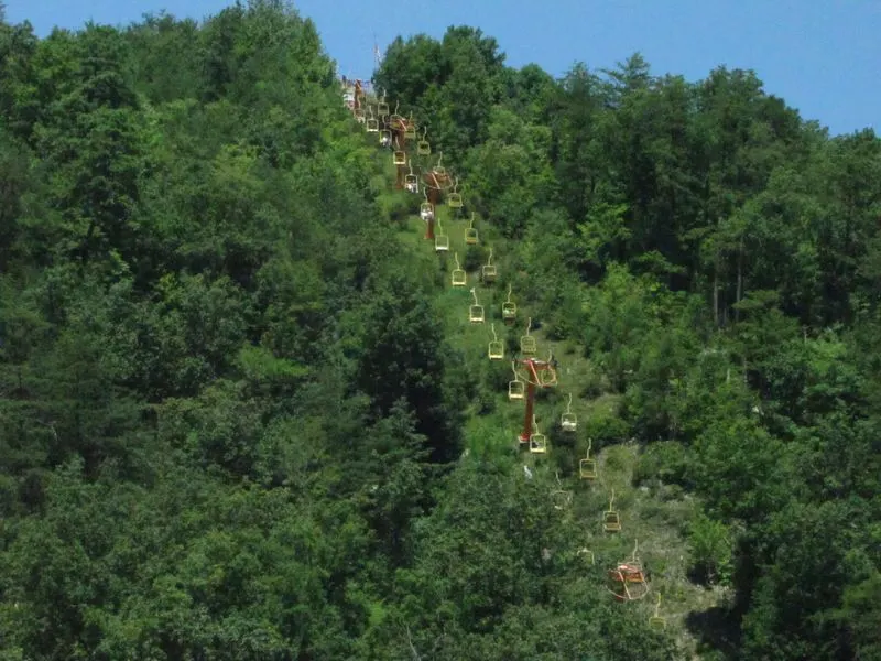 Zip-Lining in the Smoky Mountains, Tennessee