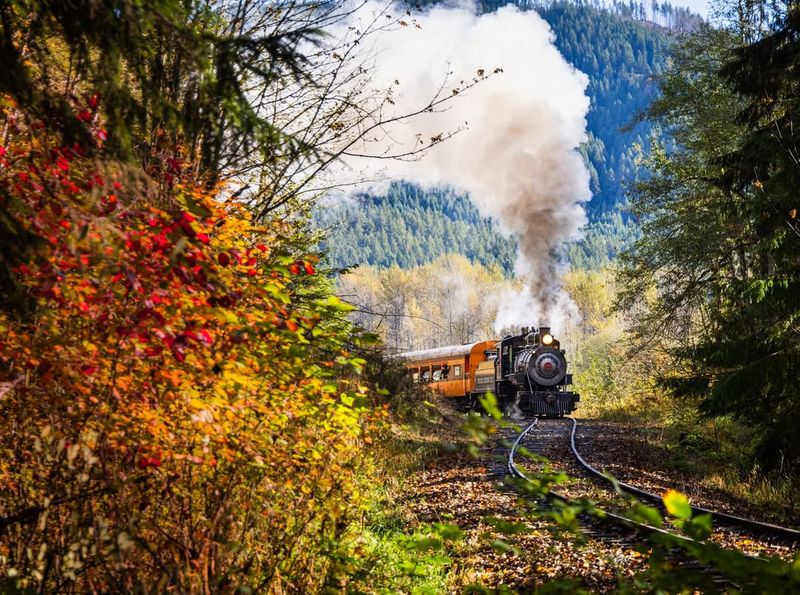 Mount Rainier Scenic Railroad / Elbe Depot — Elbe, Washington (Family Halloween Trains)
