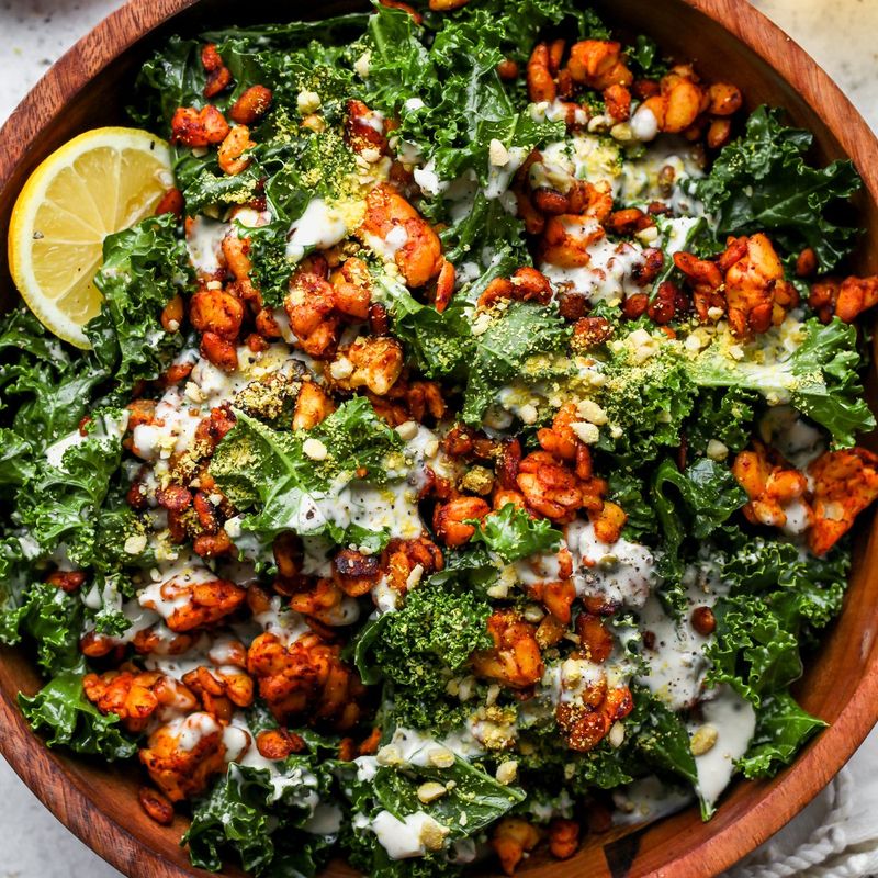 Smoky Tempeh & Kale Salad
