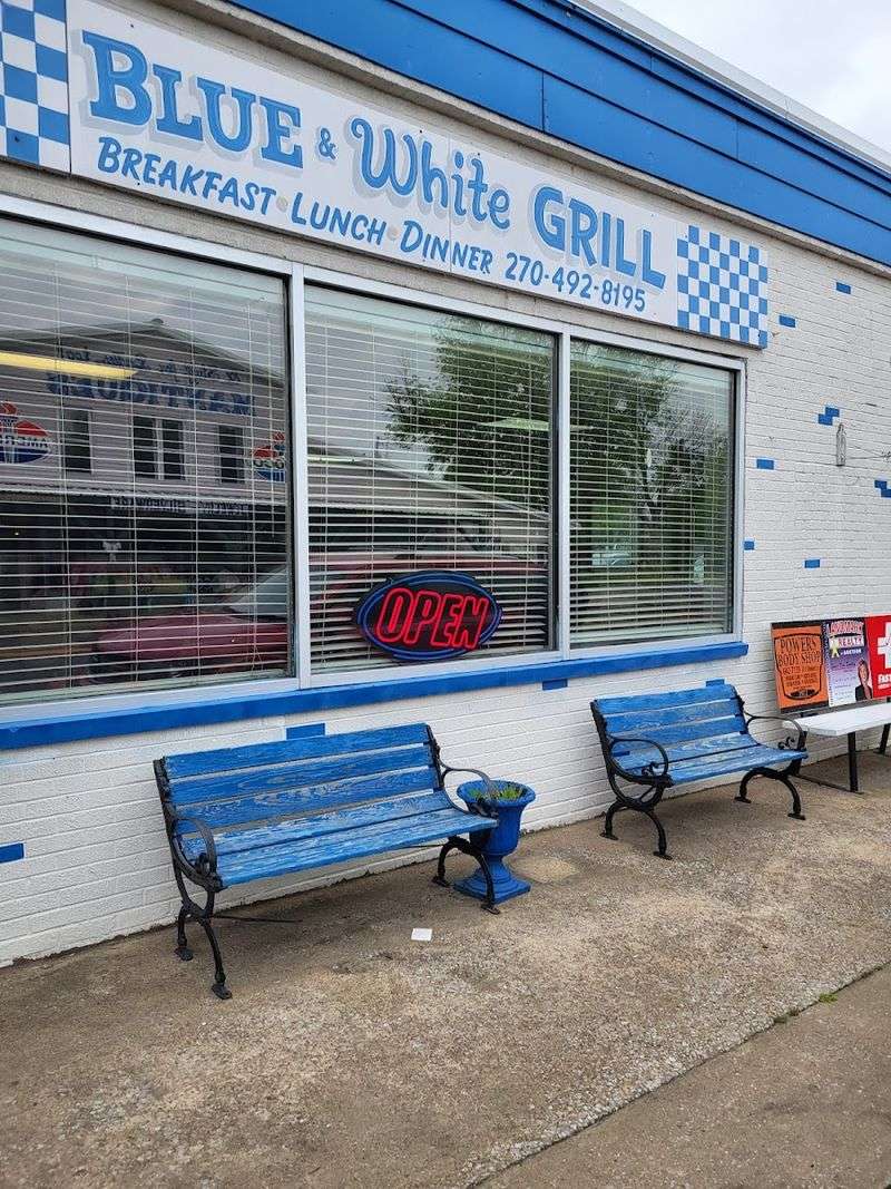 Blue and White Grill – Hazel