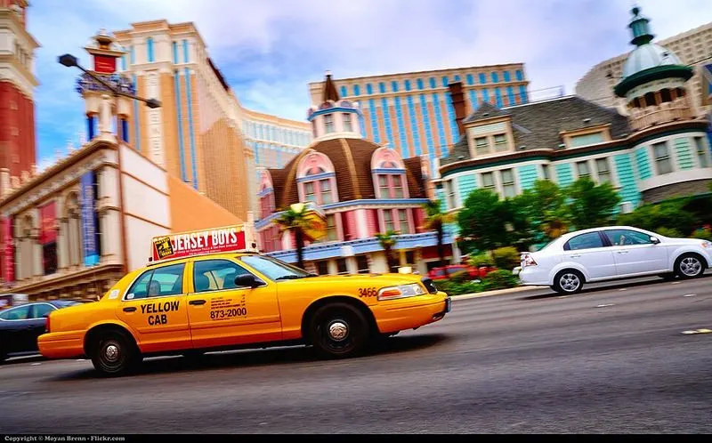 Long Taxi and Rideshare Lines at Night