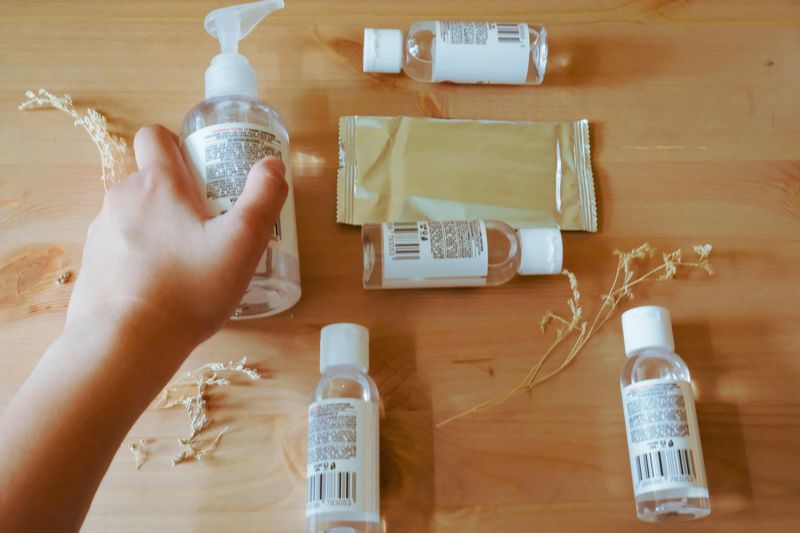 Wet Wipes and Hand Sanitizer