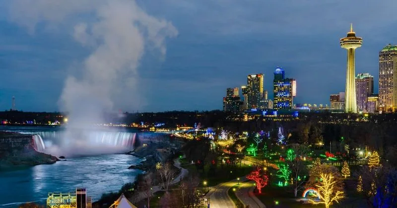 Illuminating the Falls at Night