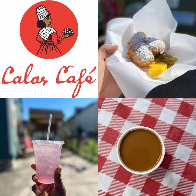 Calas (rice fritters) — Calas Café / local pop-ups (New Orleans)