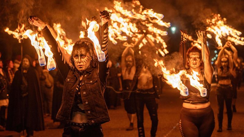 Edinburgh, Scotland — Samhuinn Fire Festival on Calton Hill