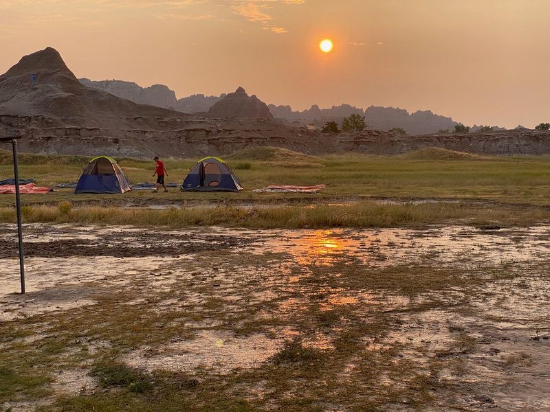 Camping in the Badlands, South Dakota
