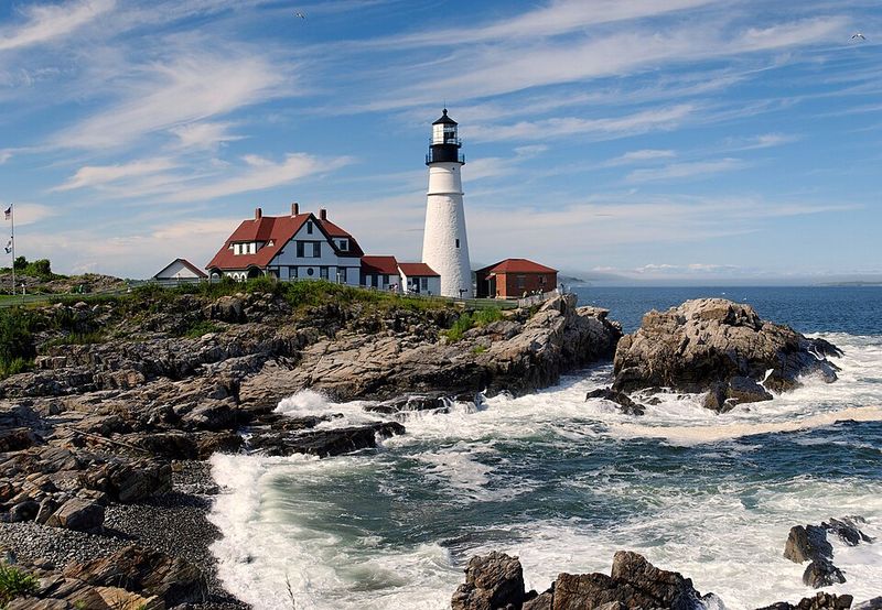 Cape Elizabeth — Portland Head Light and rocky headlands