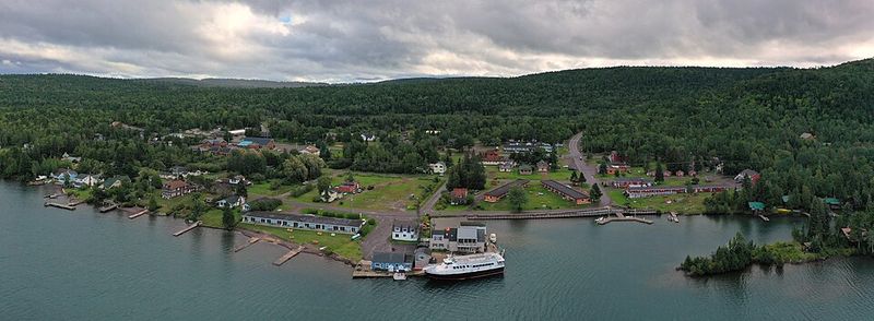 Copper Harbor — Brockway Mountain view and small harbor pace