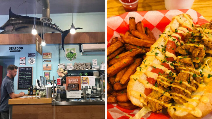 A coastal Georgia restaurant earns compliments from visitors for its fried oyster sandwich