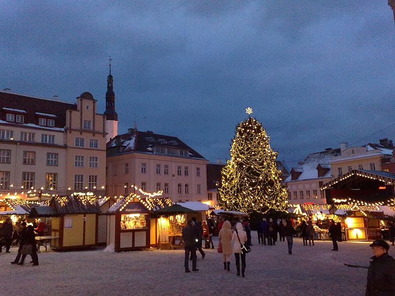 Tallinn — Town Hall Square Christmas Market — Tallinn, Estonia