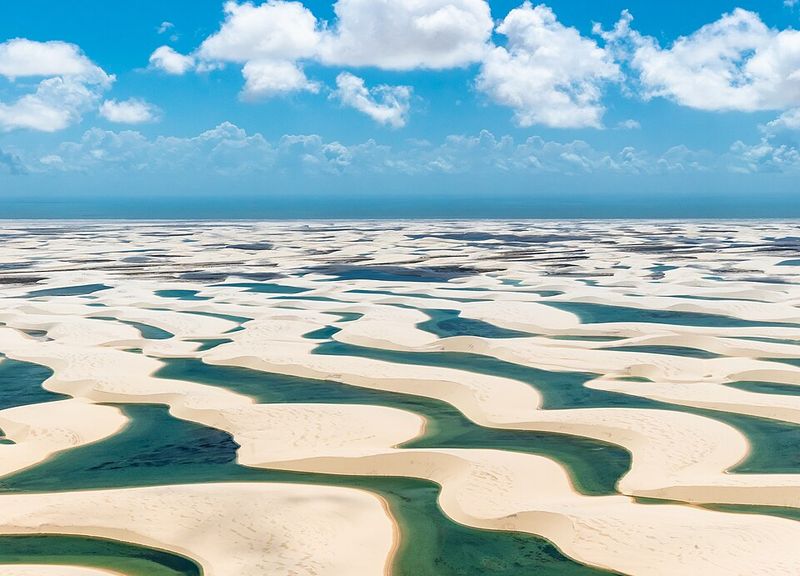 Lençóis Maranhenses National Park, Brazil — seasonal lagoons between sand dunes