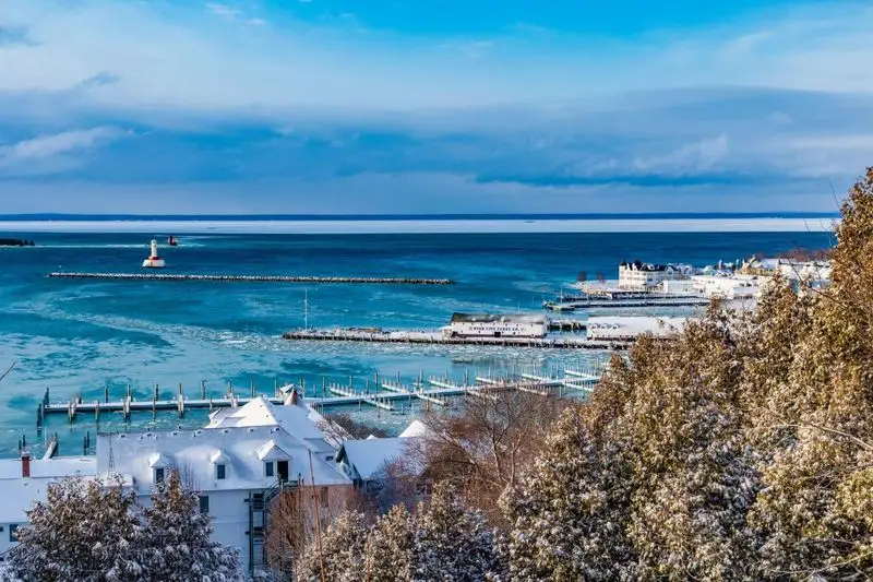 Harbor Ice and Blue Hour
