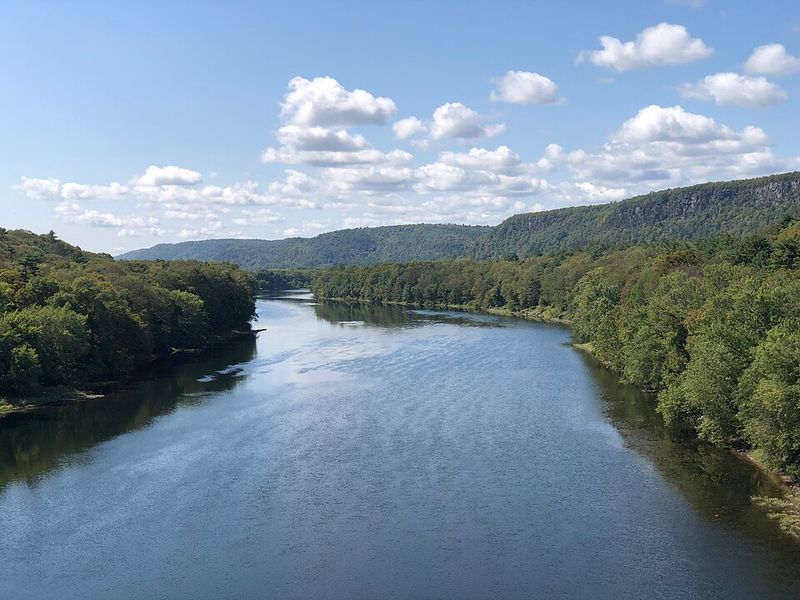 Milford Beach and the Delaware River