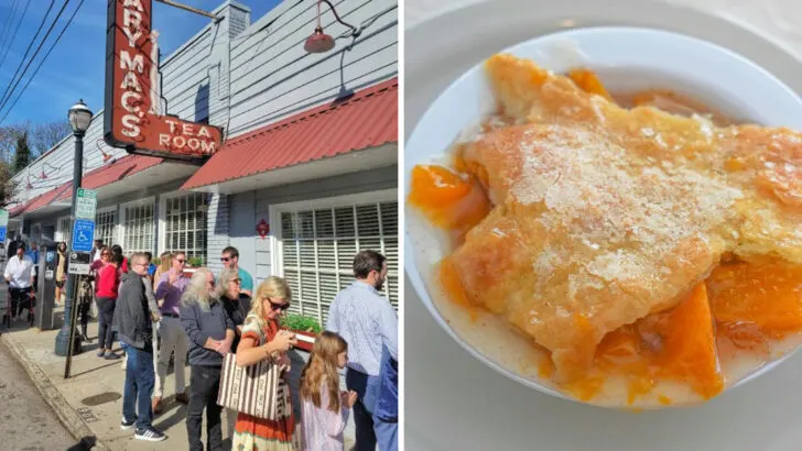 In Georgia, this roadside buffet is the place locals say serves unbeatable peach cobbler