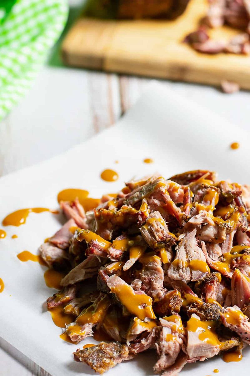 BBQ Pork with Mustard or Vinegar Sauce