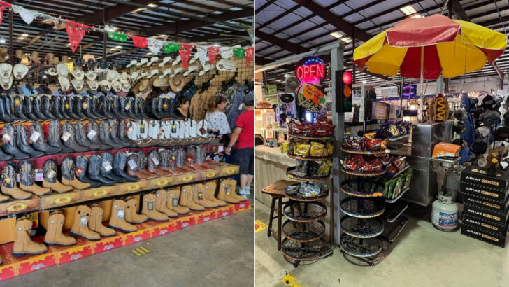 People drive from all over North Carolina for the hard to beat prices at this packed flea market