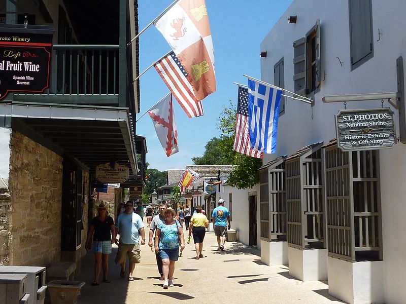 St. Augustine, Florida — Old streets, coquina stone, and evening lantern light