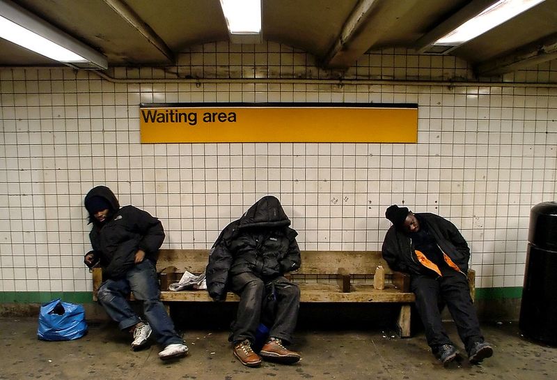 New York City — shelters, subway corridors, and visible street presence