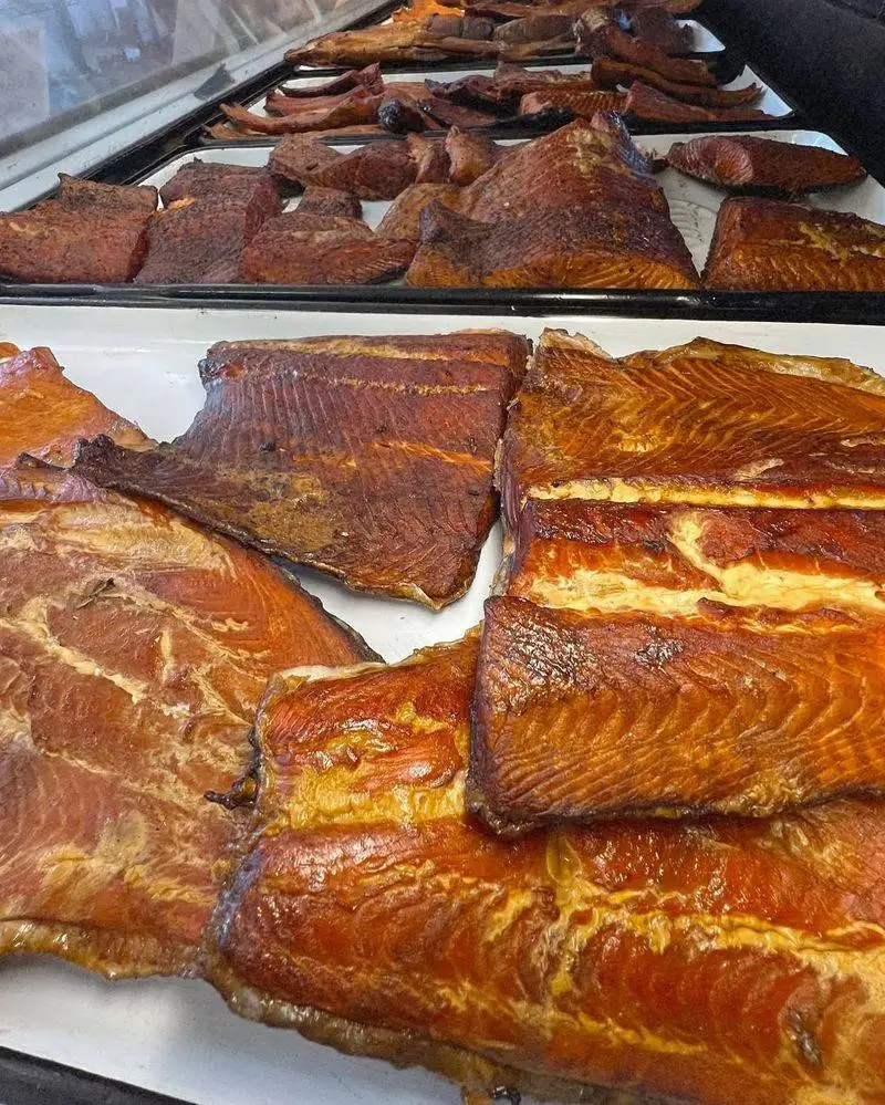 Smoked trout and salmon to take home