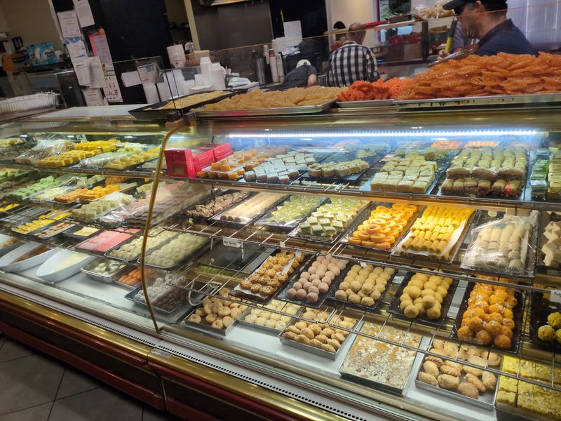 Sweet shops and bakeries — jalebi, barfi, and chai stops