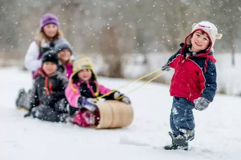 Sledding at Soldier Field