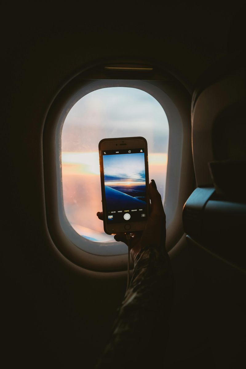 Sunrise views from airplane windows