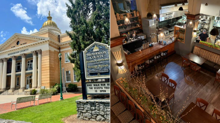 A North Carolina mountain town offering a cozy downtown and relaxed days before the holiday rush