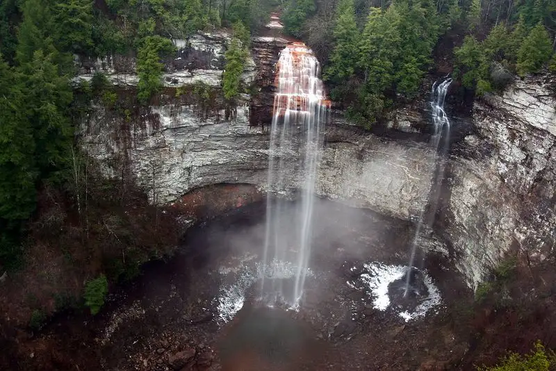 Year-Round Waterfall Flow and Dramatic Ice Formations